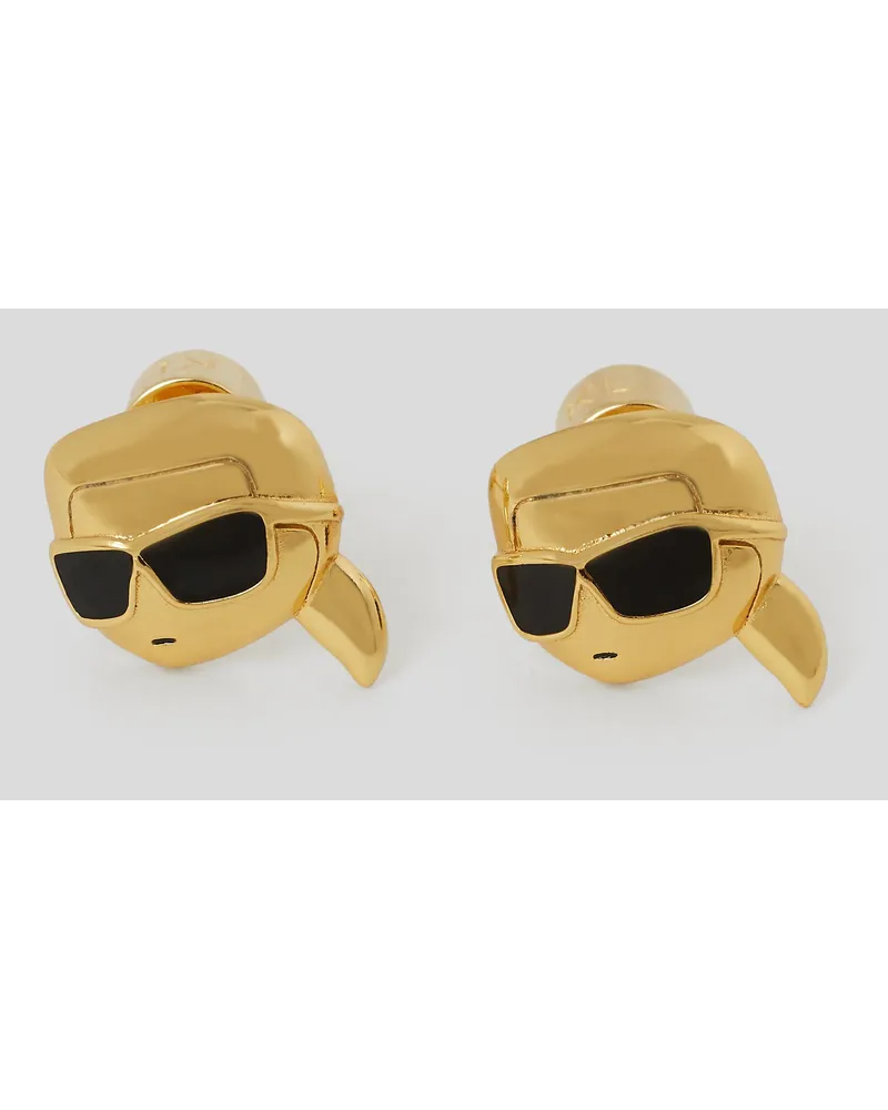 Karl Lagerfeld K/ikonik karl -ohrstecker, Frau, Gold Gold