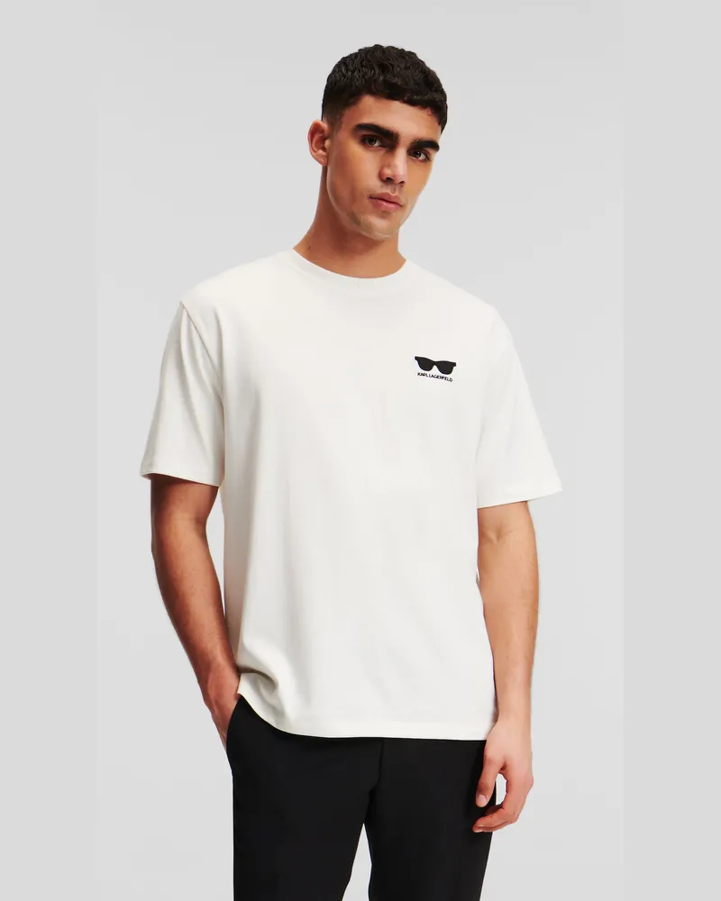 Karl Lagerfeld T-shirt Mit Sonnenbrille, Mann, Pristine, Größe Pristine