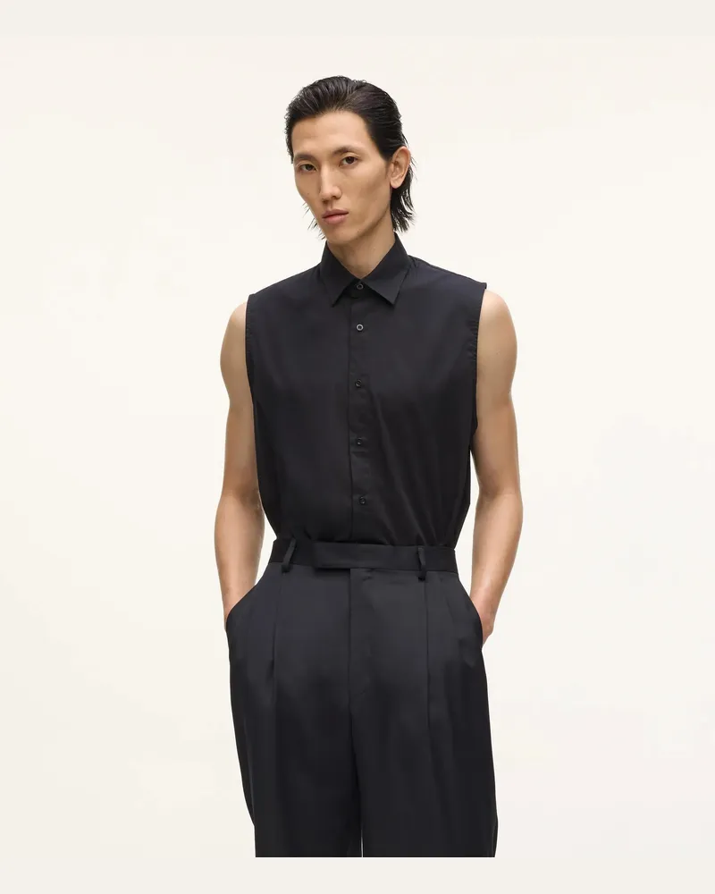 Karl Lagerfeld Kl Studio Ärmelloses Hemd, Herren, Schwarz, Größe Schwarz