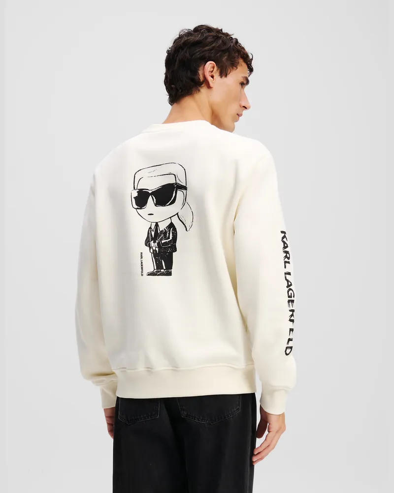 Karl Lagerfeld Ikon sweatshirt, Mann, Cannoli Creme, Größe Cannoli