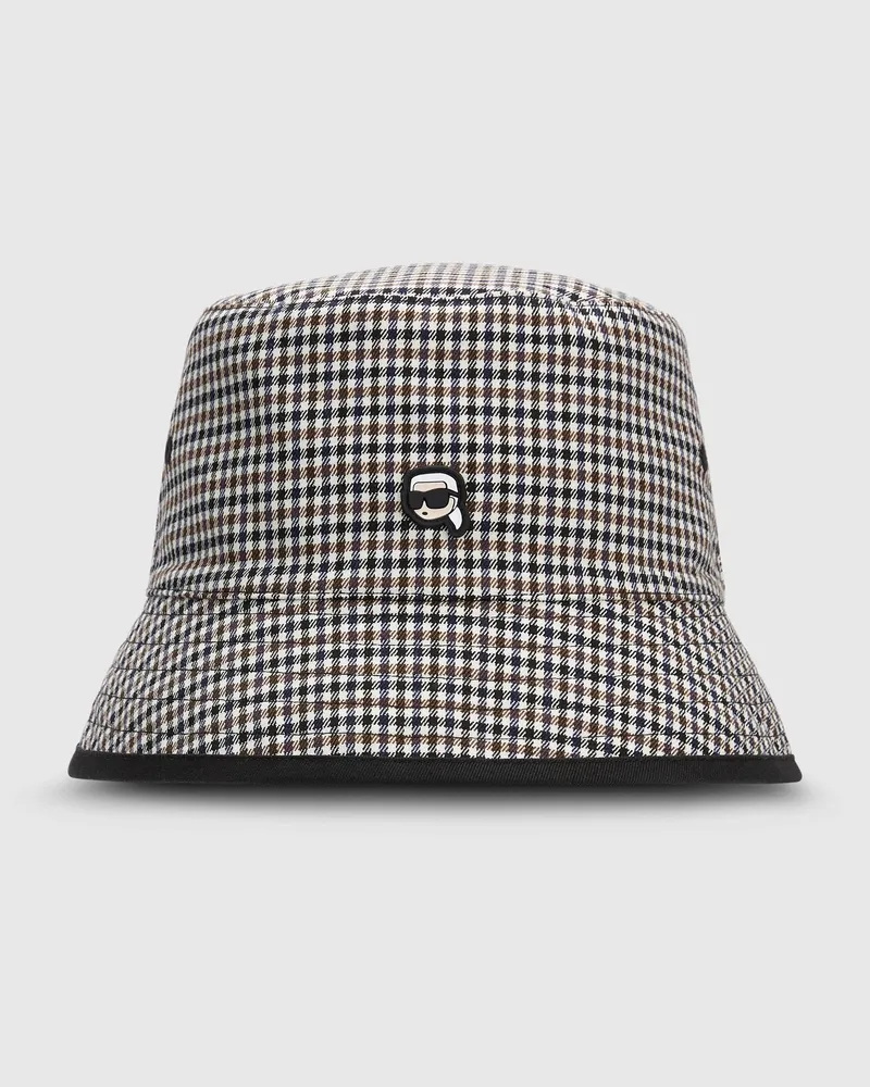 Karl Lagerfeld Ikon Wendbarer Bucket-hut Mit Karomuster, Damen, Multi, Größe Multi