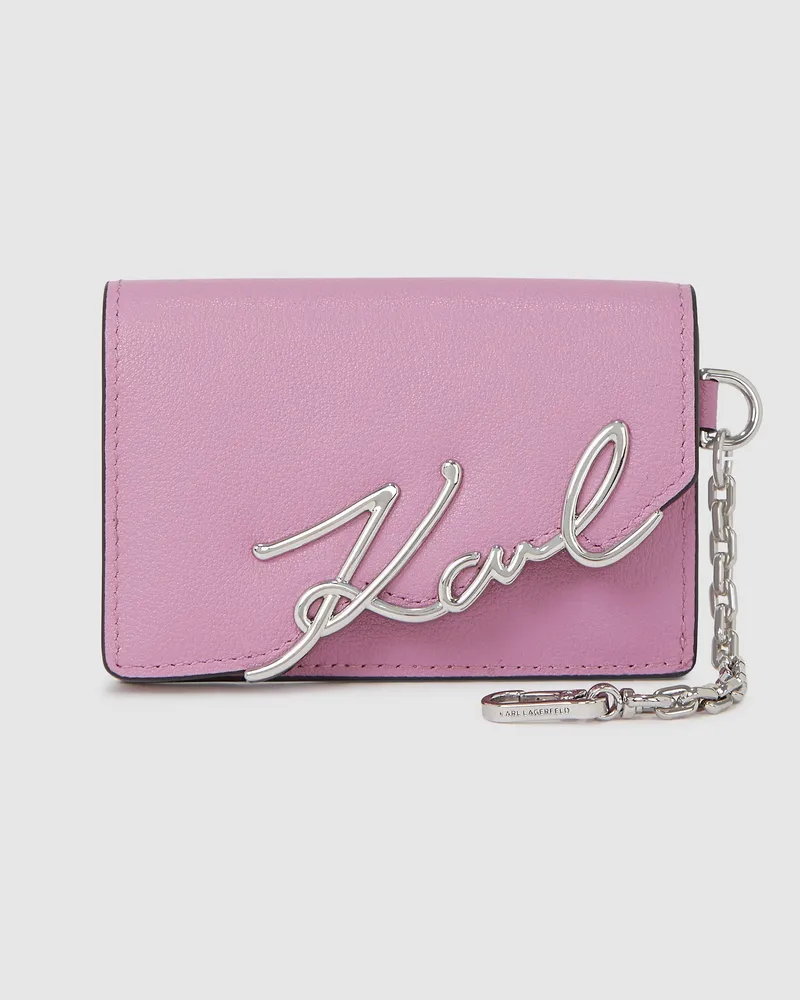 Karl Lagerfeld K/signature Kartenhalter, Damen, Alpenveilchen, Größe Alpenveilchen