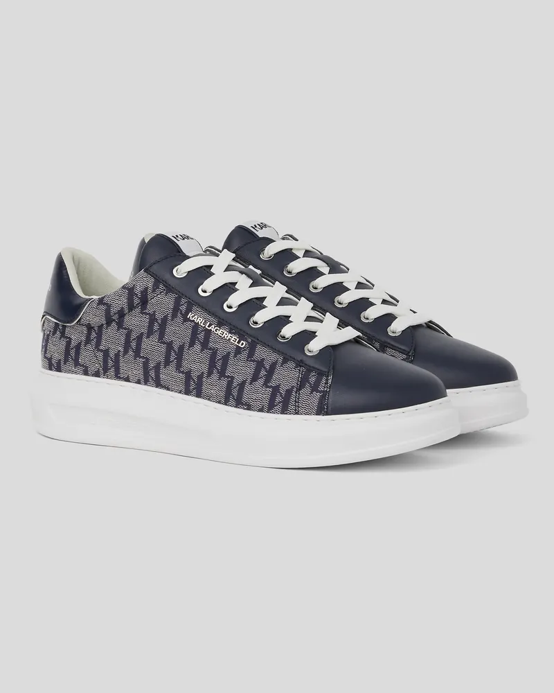 Karl Lagerfeld Monogram Kapri Jacquard-sneakers, Mann, Marineblau, Größe Marineblau