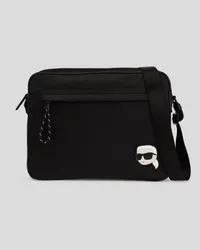 Karl Lagerfeld K/ikonik Kuriertasche aus Nylon, Mann, Schwarz Schwarz