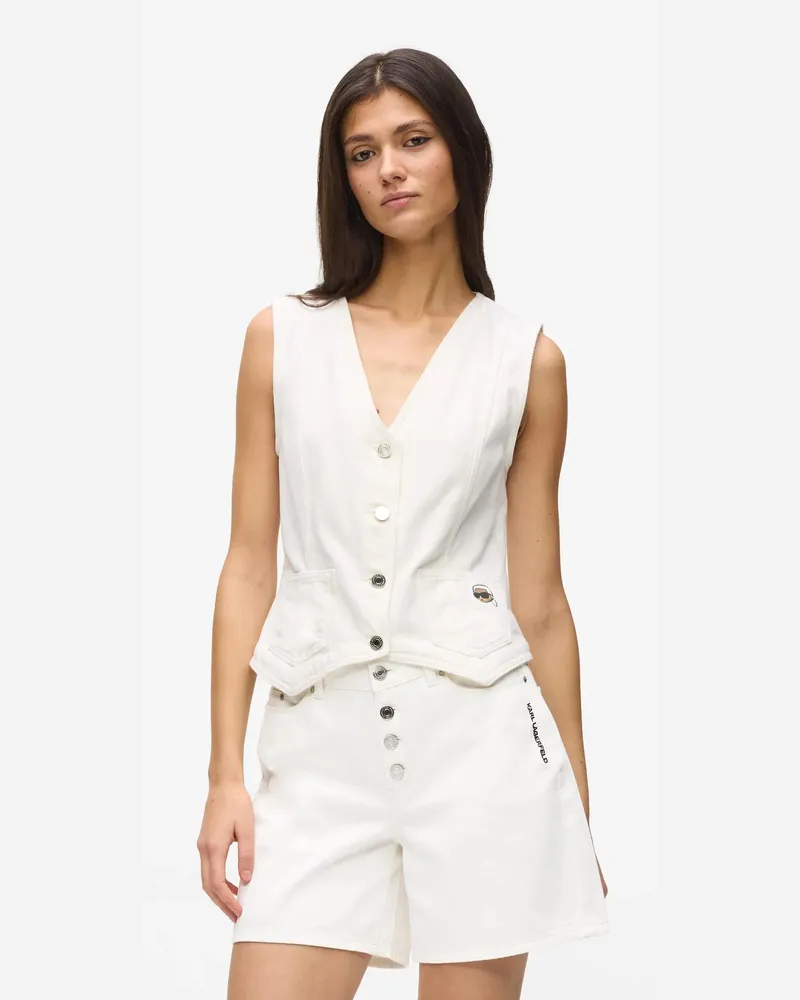 Karl Lagerfeld Ikon Jeansweste, Damen, Pristine, Größe Pristine
