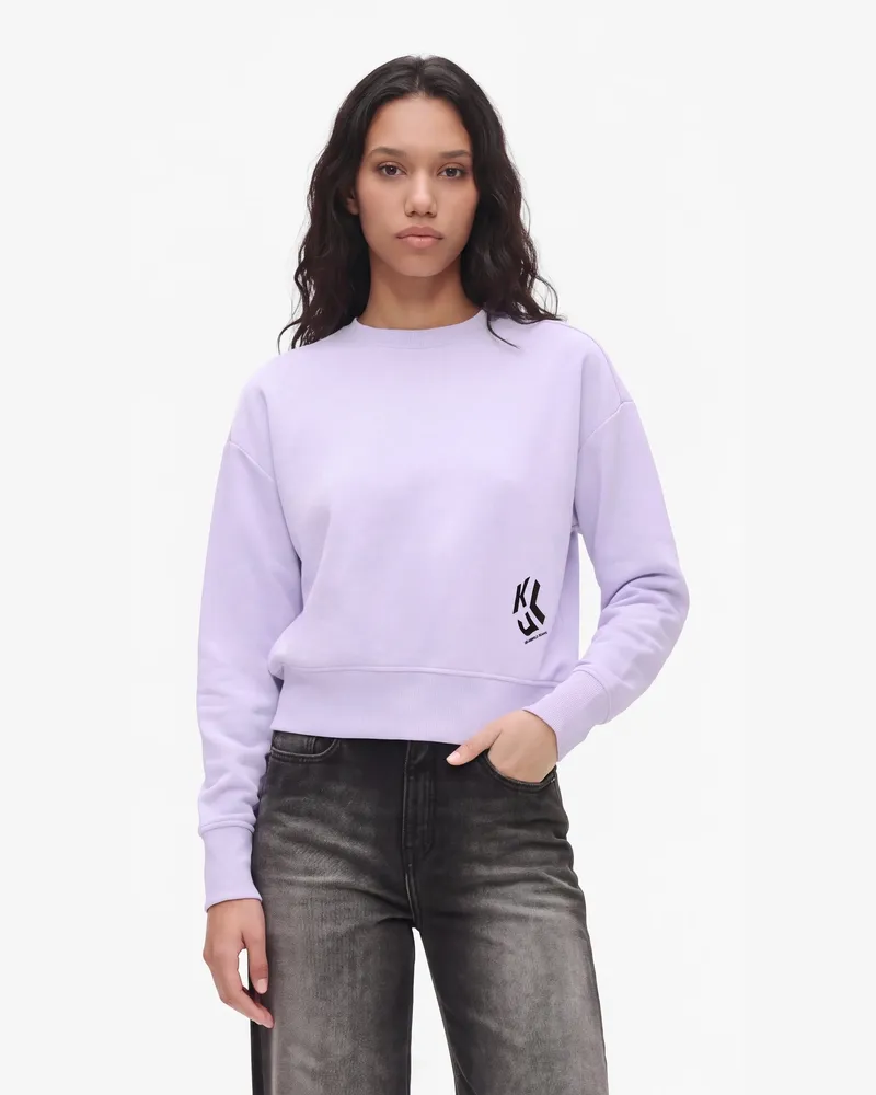 Karl Lagerfeld Sweatshirt Mit Monogramm, Female, Lavender, Size Purple
