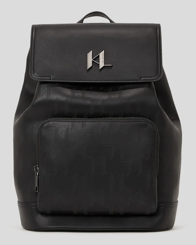 Karl Lagerfeld K/plak Rucksack Mit Lochmuster, Mann, Schwarz, Größe Schwarz