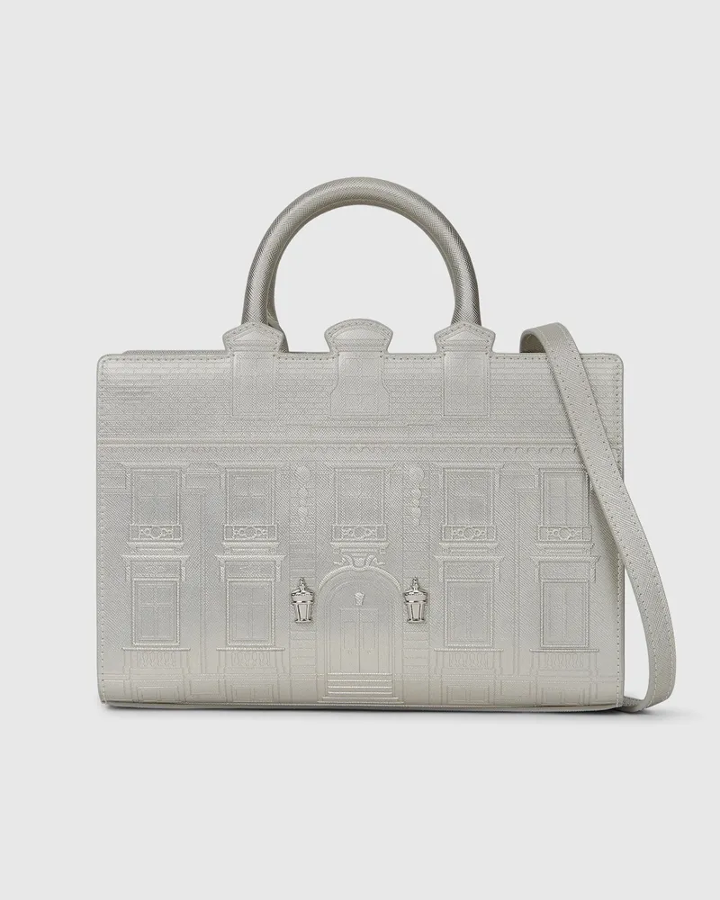 Karl Lagerfeld Maison De Karl Metallic-umhängetasche, Damen, Silver, Größe Silver