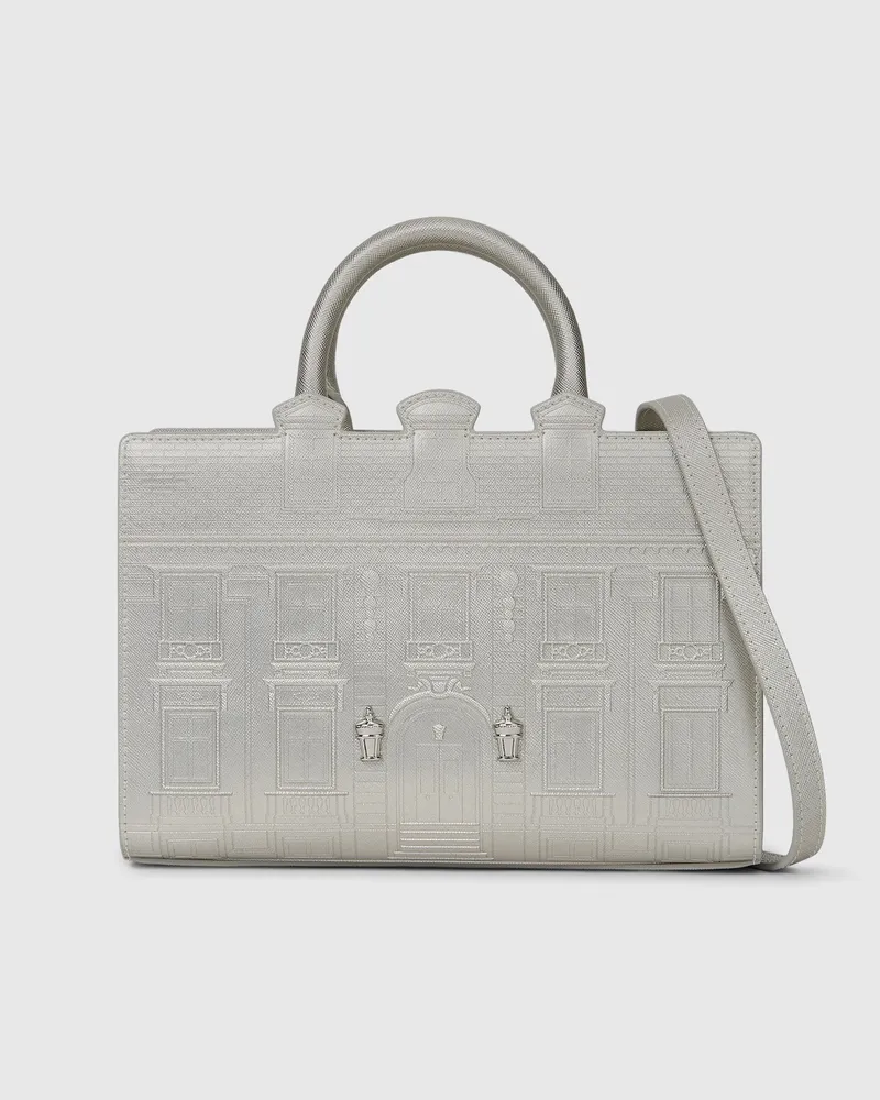 Karl Lagerfeld Maison De Karl Metallic-umhängetasche, Female, Silver, Size Silver