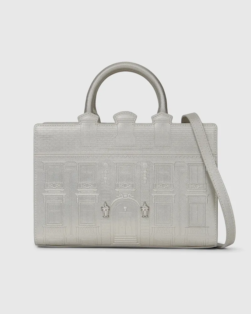Karl Lagerfeld Rue St-guillaume Metallic-umhängetasche, Damen, Silver, Größe Silver