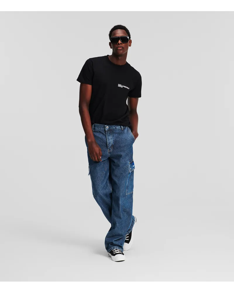 Karl Lagerfeld Klj legere Utility-jeans, Mann, Sauber Gewaschen mittenblau Sauber