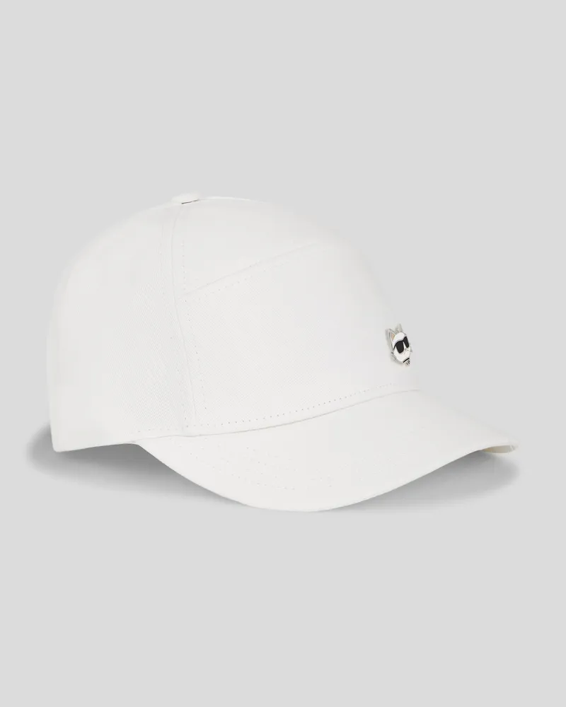 Karl Lagerfeld Ikon Choupette Kappe Mit Pin, Frau, Off White, Größe Off