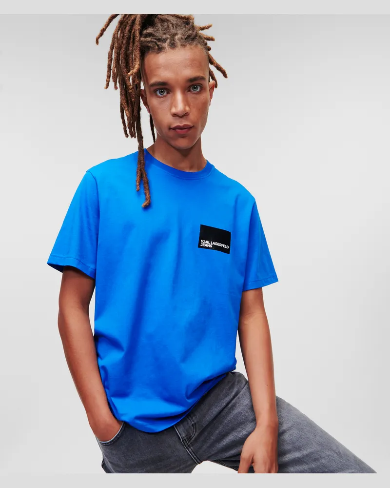 Karl Lagerfeld T-shirt Mit Kurzen Ärmeln, Mann, KLJ BLUE, Größe Klj