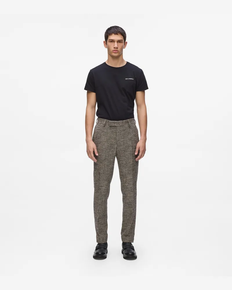 Karl Lagerfeld Maßgeschneiderte Hosen, Herren, Schwarz/braun, Größe Schwarz