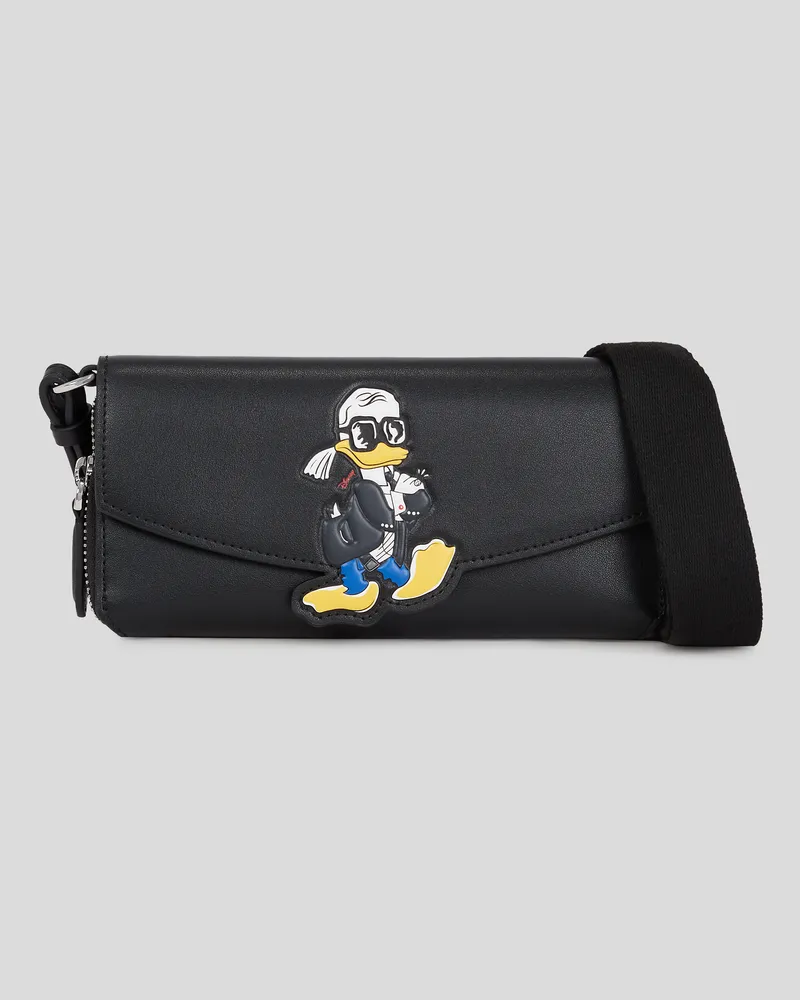 Karl Lagerfeld Disney X Kl Portemonnaie Zum Umhängen, Frau, Schwarz, Größe Schwarz