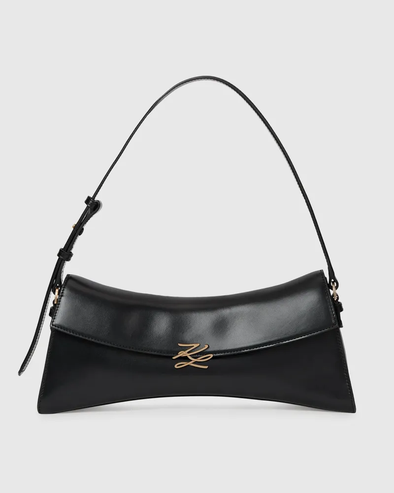 Karl Lagerfeld K/autograph Twist Schultertasche, Damen, Schwarz/gold, Größe Schwarz