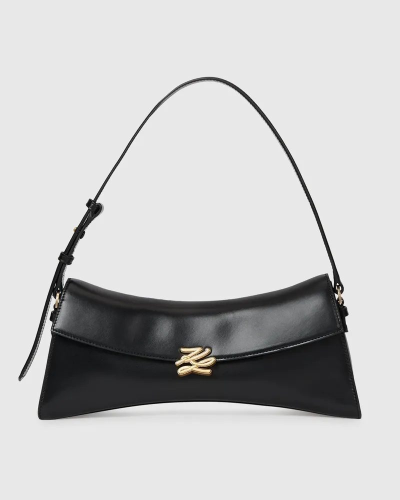 Karl Lagerfeld K/autograph Twist Schultertasche, Damen, Schwarz/gold, Größe Schwarz