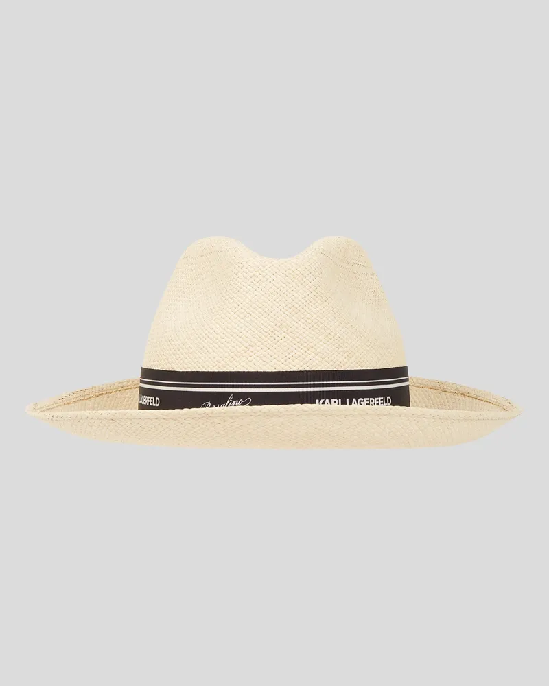 Karl Lagerfeld Kl X Borsalino-panamahut, Damen, Natur, Größe Natur