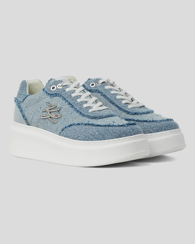 Karl Lagerfeld Anakapri Autograph Denim-sneakers, Frau, Sodalite Blue, Größe Sodalite