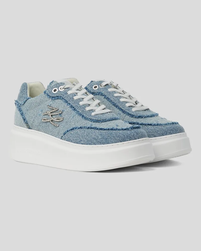 Karl Lagerfeld Anakapri Autograph Denim-sneakers, Damen, Sodalite Blue, Größe Sodalite