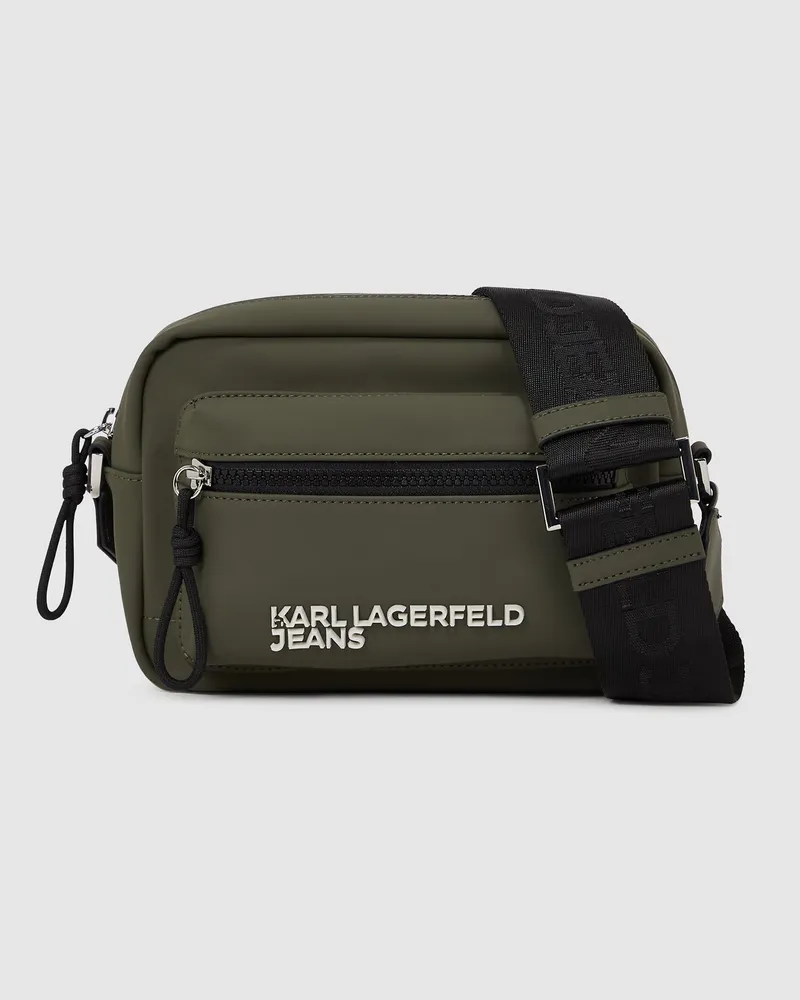 Karl Lagerfeld Beschichtete Umhängetasche, Herren, Waldnacht, Größe Waldnacht
