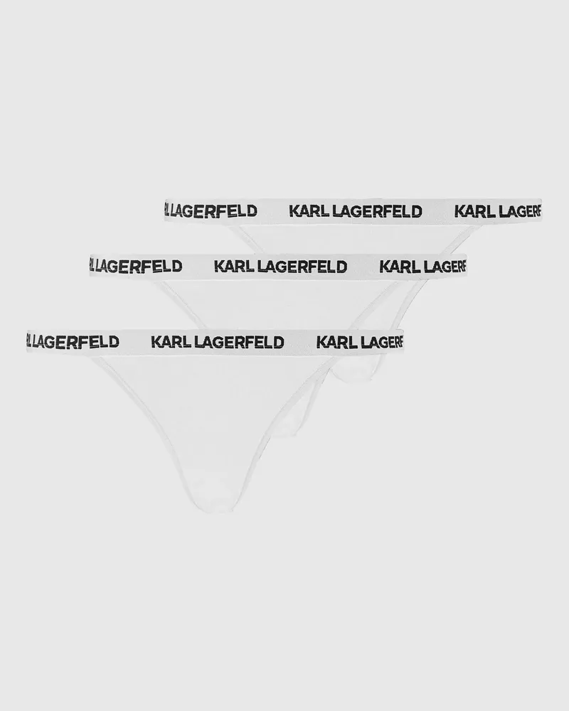 Karl Lagerfeld Brazilian-slips Mit Logo – 3er-set, Damen, Weiss, Größe Weiss