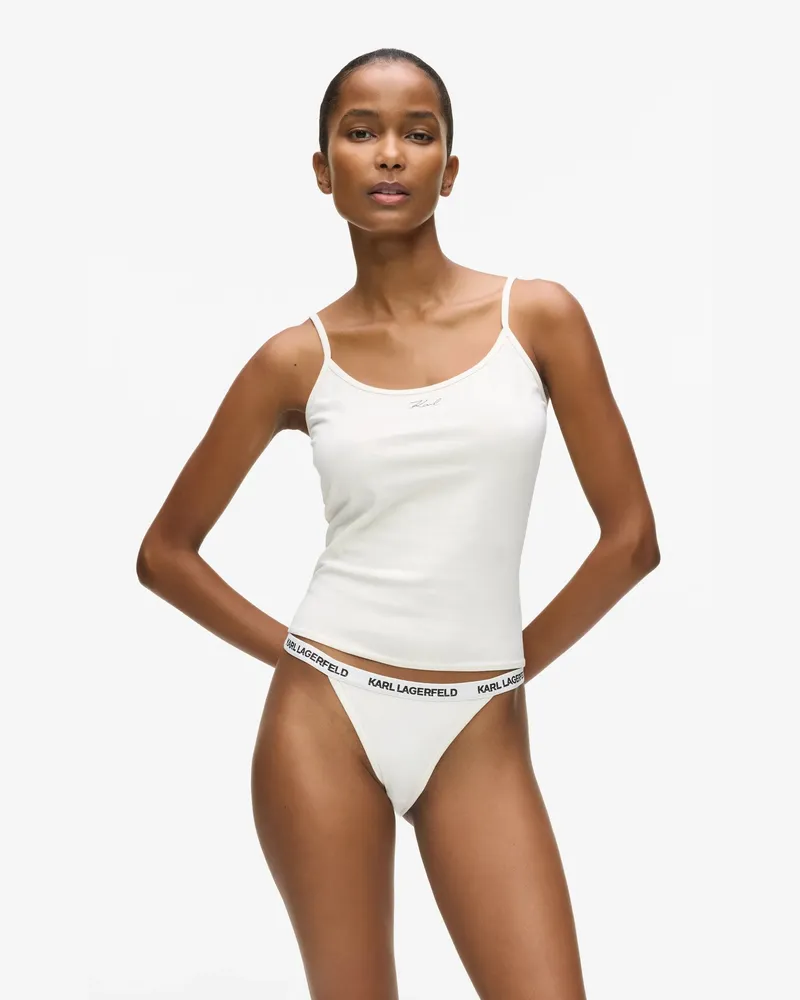 Karl Lagerfeld Brazilian-slips Mit Logo – 3er-set, Damen, Weiss, Größe Weiss