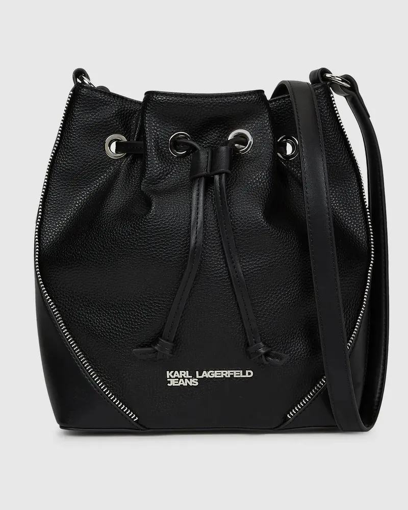 Karl Lagerfeld Rebellische Bucket bag, Damen, Schwarz, Größe Schwarz