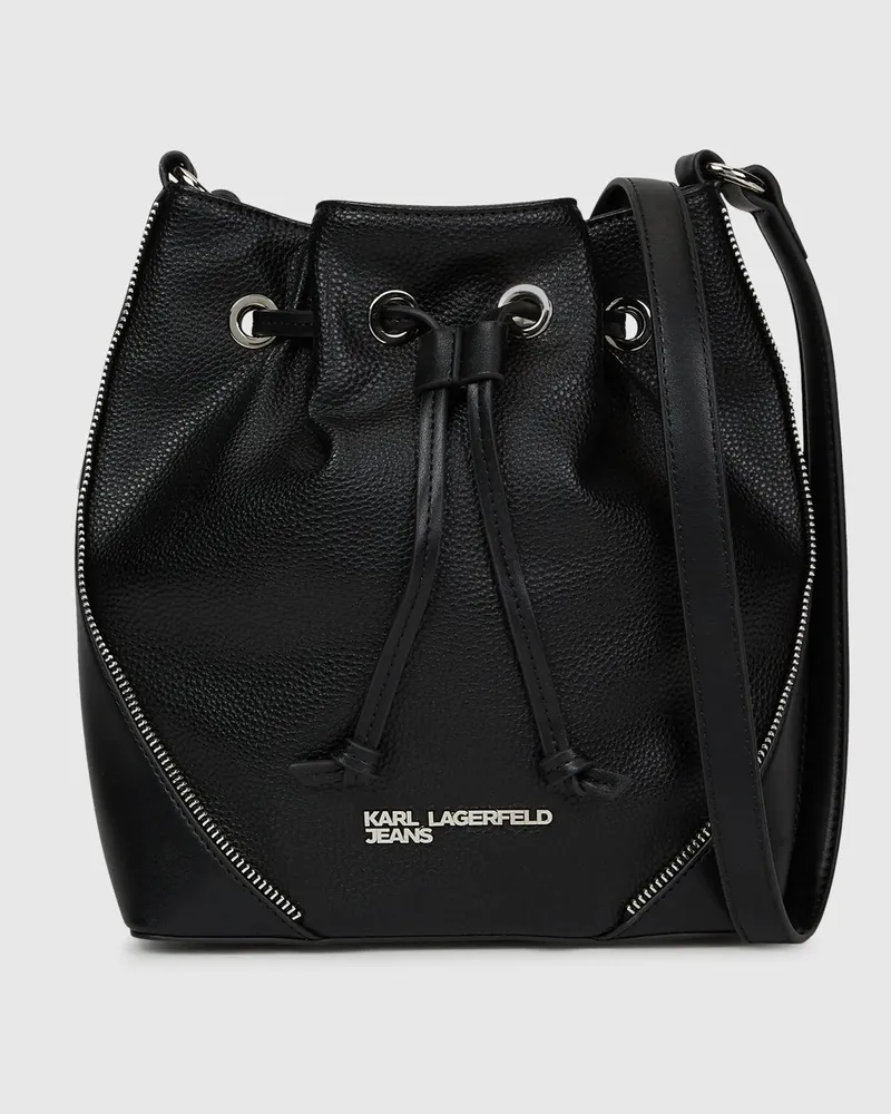 Karl Lagerfeld Rebellische Bucket bag, Damen, Schwarz, Größe Schwarz