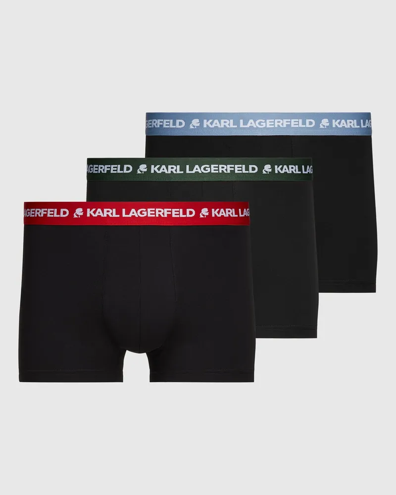 Karl Lagerfeld Boxershorts Mit Logo – 3er-set, Male, Rot-grün-mittelblau, Size 