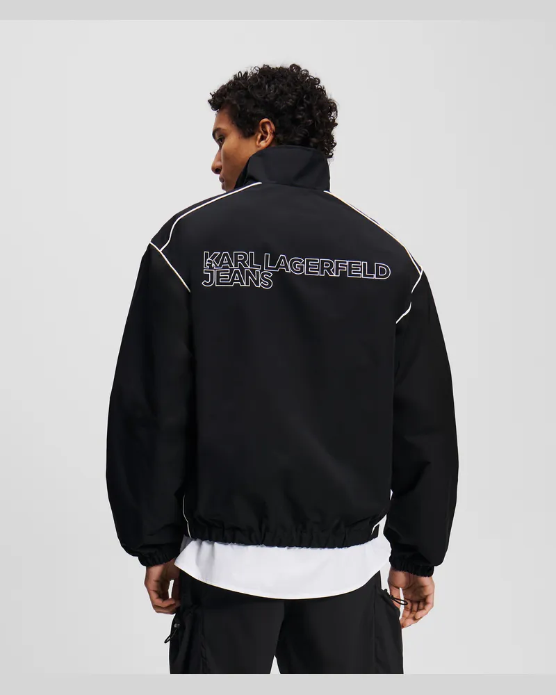 Karl Lagerfeld Jacke Mit -logo-paspelierung, Mann, Schwarz, Größe Schwarz