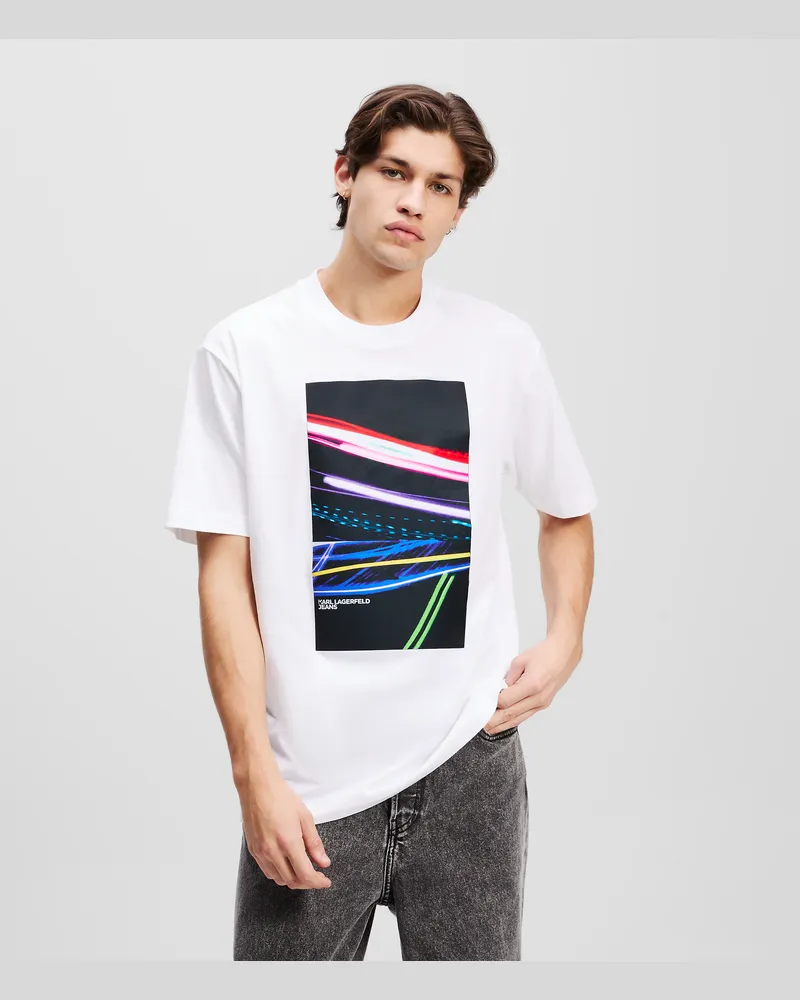 Karl Lagerfeld T-shirt „love Unlocked“, Mann, Weiss, Größe Weiss