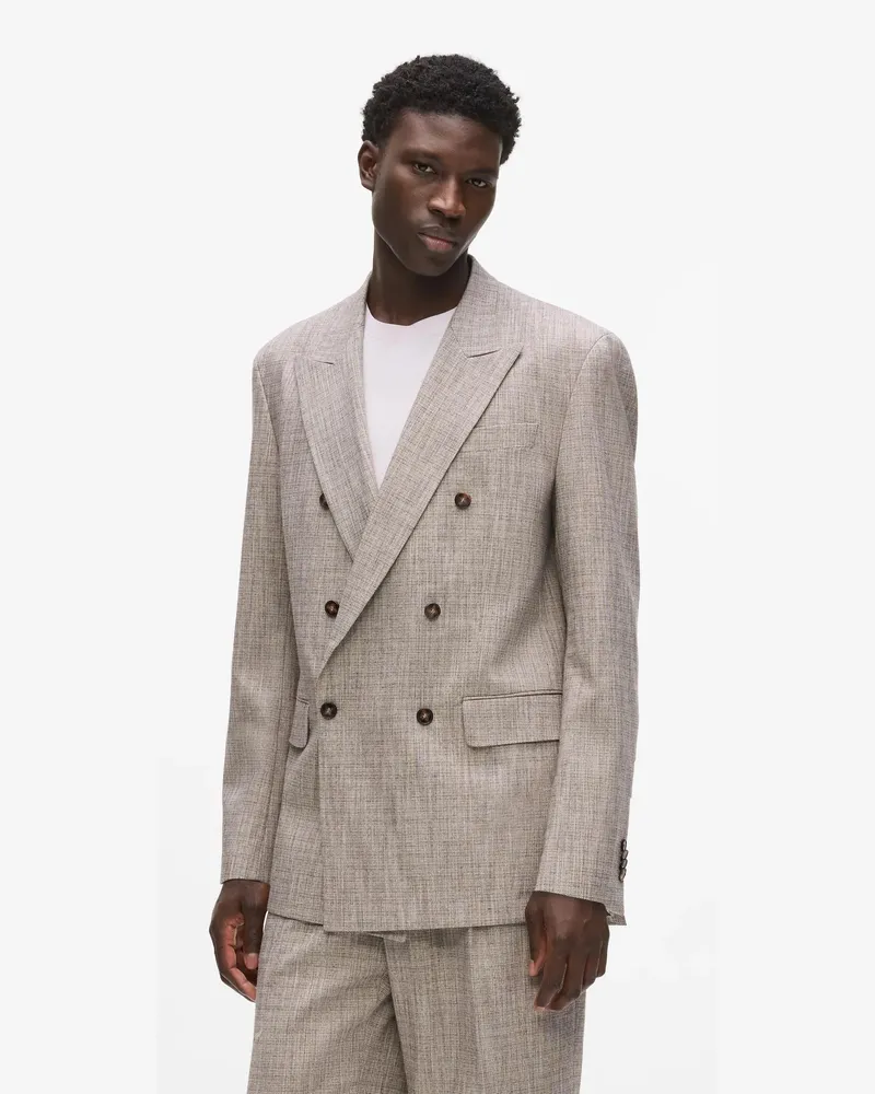Karl Lagerfeld Zweireihiger Blazer, Herren, Braun, Größe Braun