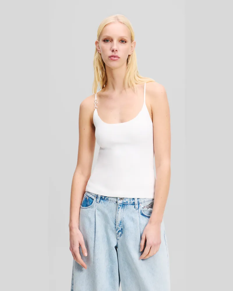 Karl Lagerfeld Strick-tanktop, Frau, Weiss, Größe Weiss