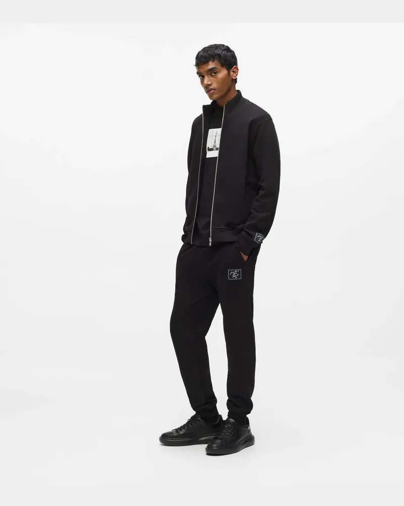 Karl Lagerfeld Trainingshose „from Paris With Love“, Herren, Schwarz, Größe Schwarz