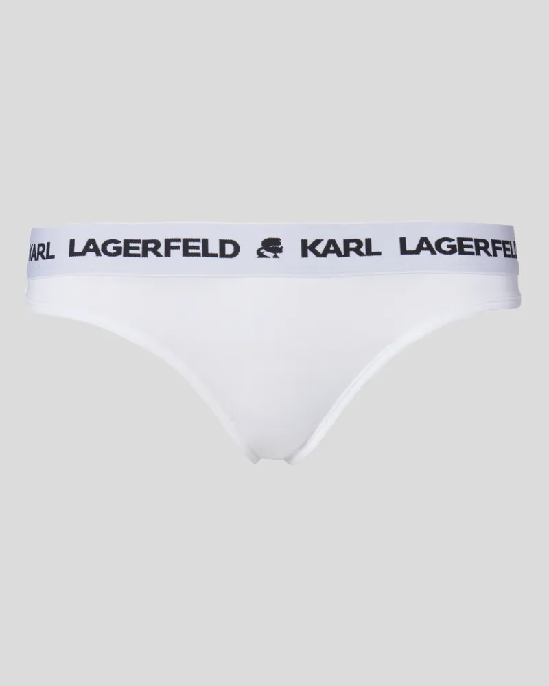Karl Lagerfeld Tanga Mit Logo, Frau, Weiss, Größe Weiss
