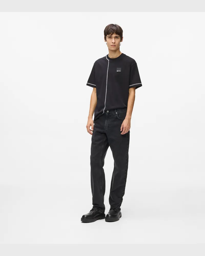 Karl Lagerfeld Straight Jeans, Herren, Gesättigtes Mittelblau, Größe Gesättigtes