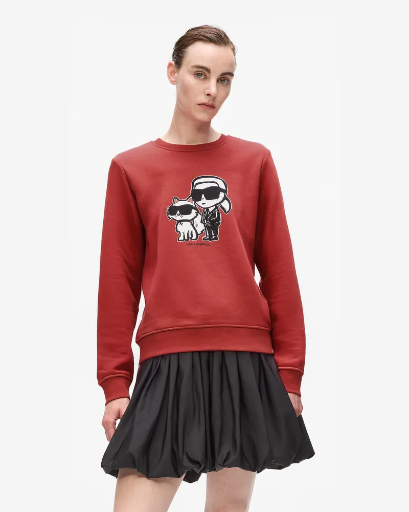 Karl Lagerfeld Ikon Karl Und Choupette Sweatshirt, Damen, Scarl Sage, Größe Scarl