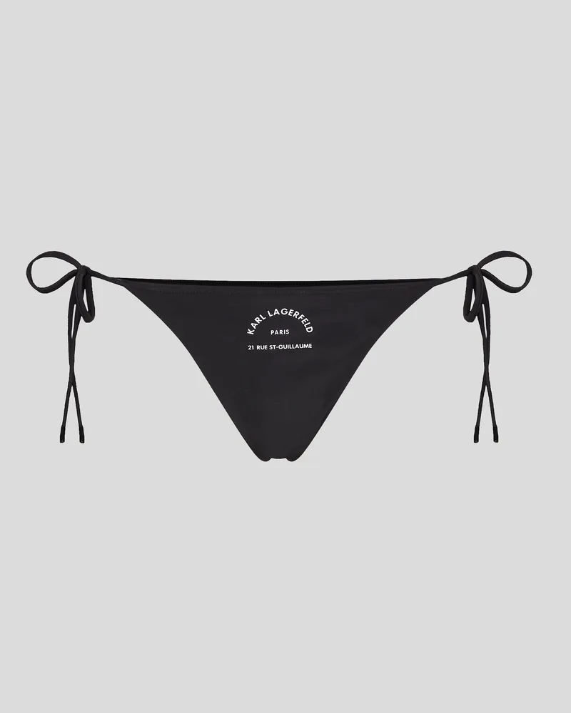 Karl Lagerfeld Rue st-guillaume String-bikini-höschen, Frau, Schwarz, Größe Schwarz