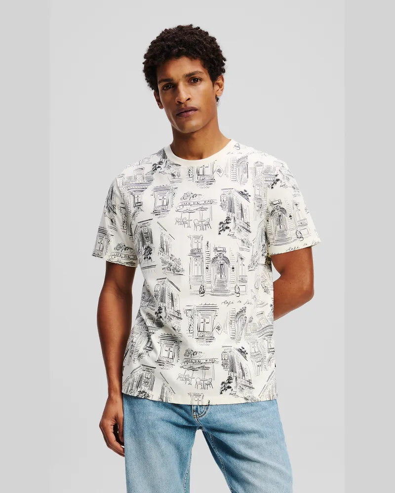 Karl Lagerfeld Kl X Jorge Parra T-shirt Mit Allover-print, Mann, Jorge Parra All Over Druck, Größe Jorge