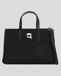 Karl Lagerfeld K/ikonik satchel aus Nylon, Frau, Schwarz Schwarz