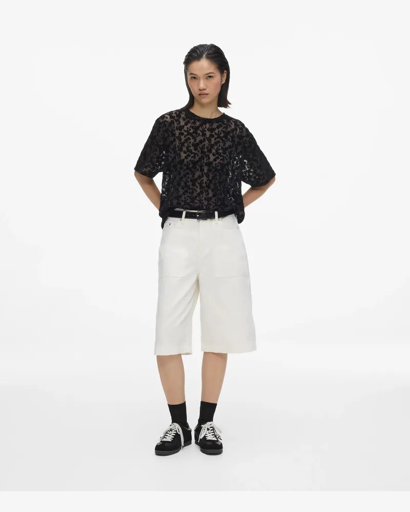 Karl Lagerfeld Weiße Bermudashorts Aus Denim, Damen, Weiss, Größe Weiss