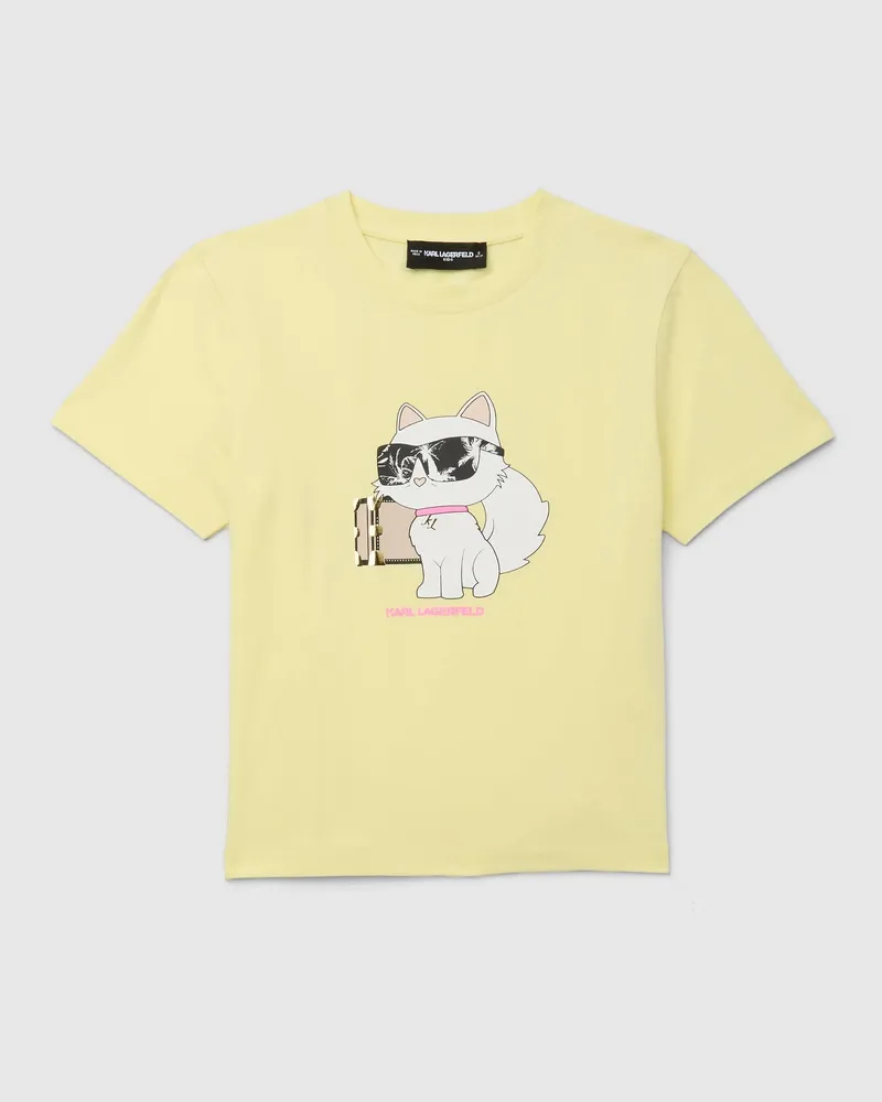 Karl Lagerfeld Ikon Choupette T-shirt Für Mädchen, Gelb, Größe Gelb