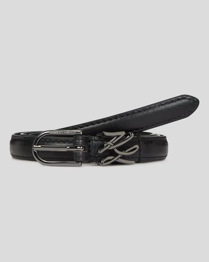 Karl Lagerfeld K/autograph Schiebegürtel, Damen, Schwarz-gunmetal, Größe Schwarz-gunmetal