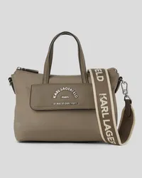 Karl Lagerfeld Rue st-guillaume Kleine Tote-bag mit Metall-logo, Frau, Aschgrau Aschgrau