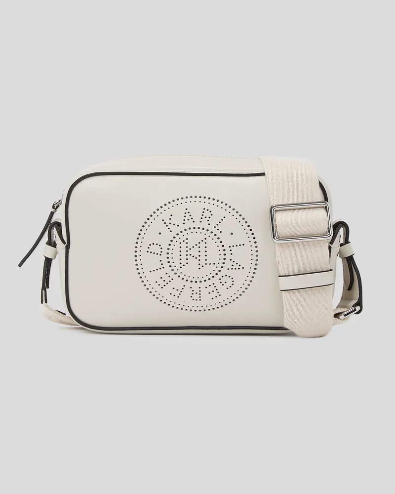 Karl Lagerfeld K/circle Umhängetasche Mit Lochmuster, Frau, Zement, Größe Zement