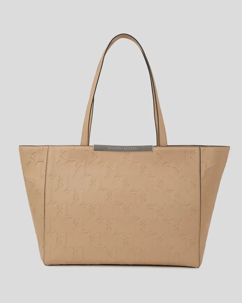 Karl Lagerfeld K/monogram Mittelgroße Tote Bag, Frau, Nougat, Größe Nougat