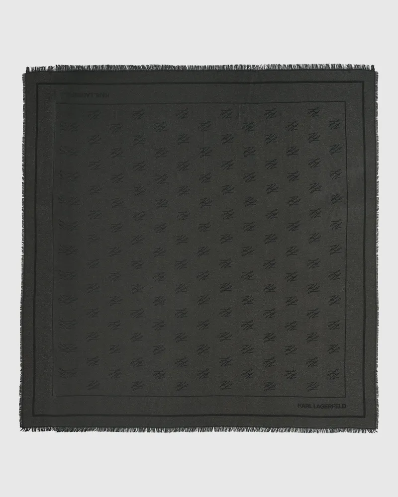 Karl Lagerfeld K/autograph Schimmernder Jacquard-schal, Damen, Schwarz, Größe Schwarz
