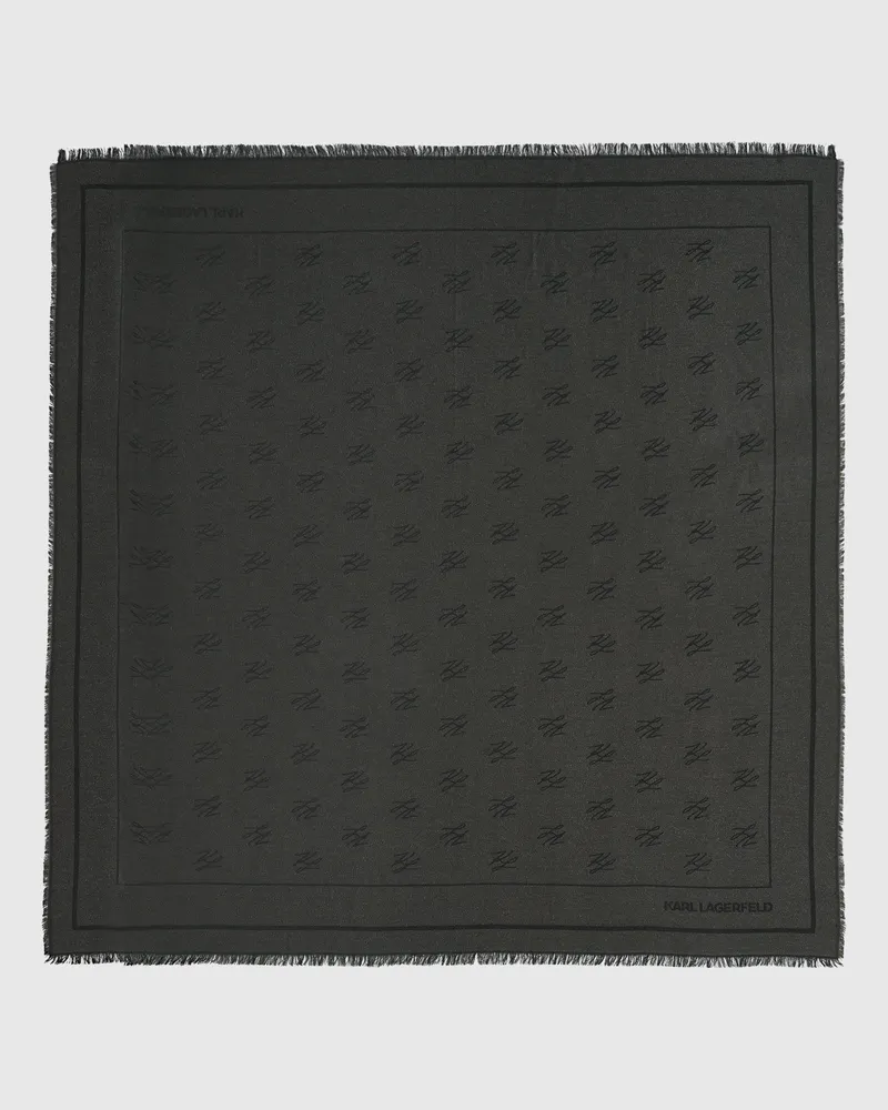Karl Lagerfeld K/autograph Schimmernder Jacquard-schal, Damen, Schwarz, Größe Schwarz