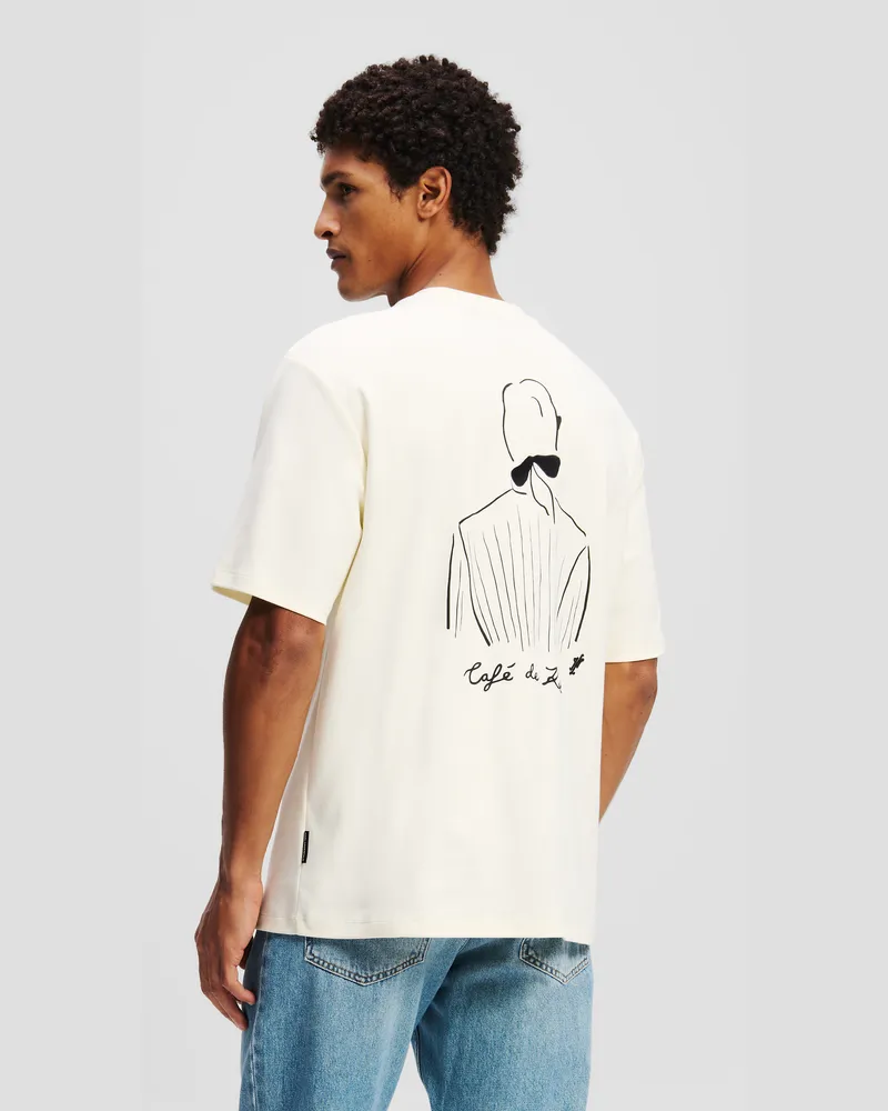 Karl Lagerfeld Kl X Jorge Parra T-shirt, Mann, Cannoli Creme, Größe Cannoli